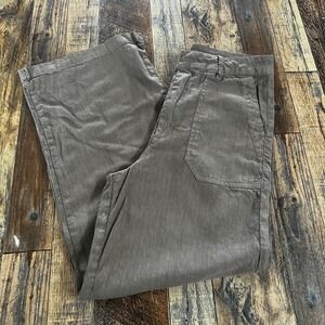 KUT From The Kloth Womens Pants Topaz Wide Leg Cropped Linen Blend Size 4